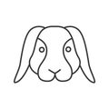 Dwarf rabbit linear icon