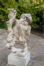 Dwarf with turban statue in Dwarf Garden. Mirabellgarten or Mirabell garden is garden of Mirabell Palace in Salzburg. Austria Royalty Free Stock Photo