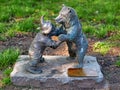 Wroclaw dwarf wrestling with bear