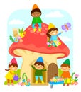 Dwarfs in a mushroom house