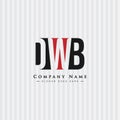 DWB Initial Letter Logo - Simple Monogram Logo Royalty Free Stock Photo