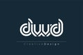 DWD Creative Unique Modern Letter Logo Design. Elegant Monogram Logo Design with Decorative Elements and Typography Royalty Free Stock Photo