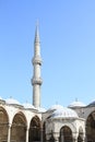 Dwell and minaret of Sultan Ahmed Mosque in Istanbul