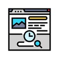 dwell time seo color icon vector illustration