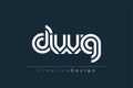 DWG Creative Unique Modern Letter Logo Design. Elegant Monogram Logo Design with Decorative Elements and Typography Royalty Free Stock Photo