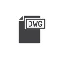 Dwg format document icon vector Royalty Free Stock Photo