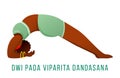 Dwi Pada Viparita Dandasana flat vector illustration