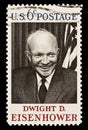 Dwight D. Eisenhower Postal Stamp Royalty Free Stock Photo