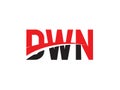 DWN Letter Initial Logo Design Vector Illustration Royalty Free Stock Photo