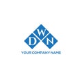 DWN letter logo design on white background.  DWN creative initials letter logo concept.  DWN letter design. DWN letter logo Royalty Free Stock Photo