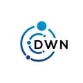 DWN letter logo design on white background. DWN creative initials letter logo concept. DWN letter design Royalty Free Stock Photo