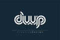 DWP Creative Unique Modern Letter Logo Design. Elegant Monogram Logo Design with Decorative Elements and Typography Royalty Free Stock Photo