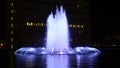 DWP Fountain at Night in Downtown Los Angeles Time Lapse