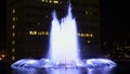 DWP Fountain at Night in Downtown Los Angeles Time Lapse