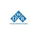DWR letter logo design on white background.  DWR creative initials letter logo concept.  DWR letter design Royalty Free Stock Photo