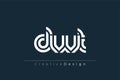 DWT Creative Unique Modern Letter Logo Design. Elegant Monogram Logo Design with Decorative Elements and Typography Royalty Free Stock Photo