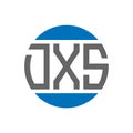 DXS letter logo design on white background. DXS creative initials circle logo concept. Royalty Free Stock Photo