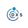 DXS letter logo design on white background. DXS creative initials letter logo concept. DXS letter design Royalty Free Stock Photo