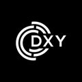 DXY letter logo design on black background. DXY creative initials letter logo concept. DXY letter design Royalty Free Stock Photo