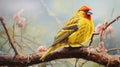 Dye And Pastel Painting: Capturing The Iridescent Beauty Of A Unique House Finch