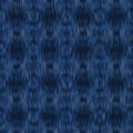 Dyed Denim Blue Marl Ikat Texture. Variegated Heathered Tie Dye Background. Vertical Blended Line Seamless Pattern. Bleached