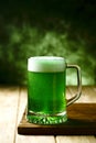 Dyed green beer