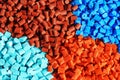 Dyed plastic granulate Royalty Free Stock Photo