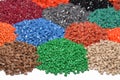 Dyed plastic granulate Royalty Free Stock Photo