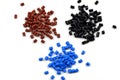 Dyed polymer pellets Royalty Free Stock Photo