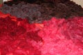 Dyed sheep wool Royalty Free Stock Photo