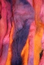 Dyed sheep wool roving Royalty Free Stock Photo