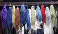 Dyed wool on a market in Fes, Morocco