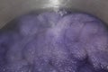 Dyeing sheep wool roving Royalty Free Stock Photo