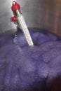 Dyeing sheep wool roving