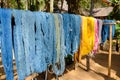 Dyeing silk handmade traditional.