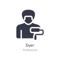 dyer icon. isolated dyer icon vector illustration from professions collection. editable sing symbol can be use for web site and