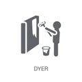 Dyer icon. Trendy Dyer logo concept on white background from Pro