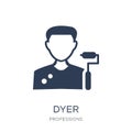 Dyer icon. Trendy flat vector Dyer icon on white background from