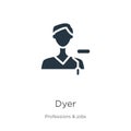 Dyer icon vector. Trendy flat dyer icon from professions collection isolated on white background. Vector illustration can be used