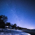 Dyers Bay, Bruce Peninsula at night time with milky way and star