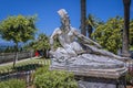 Dying Achilles statue in Achilleion palace on Corfu Island, Greece