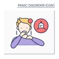 Dying fear color icon