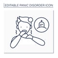 Dying fear line icon