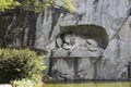 Dying Lion carved in rocky wall in Lucerne