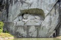Dying lion monument the famous landmark of Lucerne Royalty Free Stock Photo