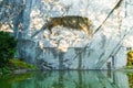 dying lion monument, landmark in Lucerne Switzerland Royalty Free Stock Photo