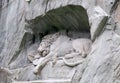 Dying lion Monument in Lucerne, the Famous landmark of Switzerland Royalty Free Stock Photo