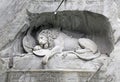 Dying Lion monument, Lucerne, Switzerland Royalty Free Stock Photo