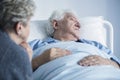 Dying man in the hospital Royalty Free Stock Photo