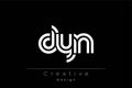 DYN Creative Unique Modern Letter Logo Design Royalty Free Stock Photo